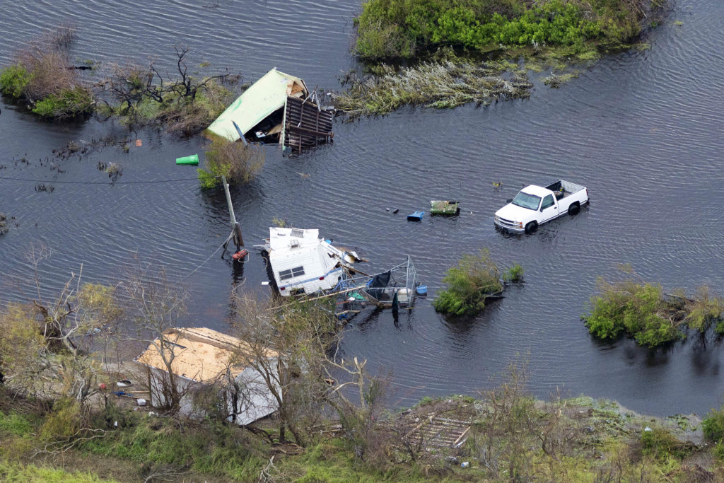 Devastation from flooding