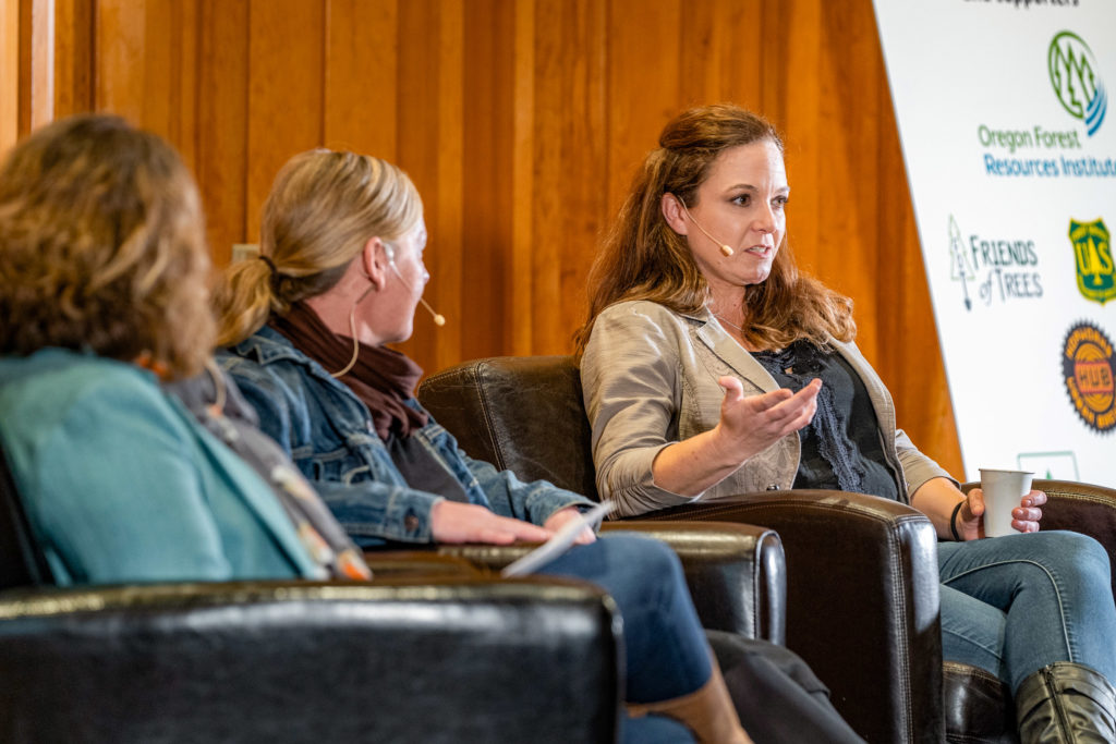 Still taken from the Hagenstein Lecture "Women on Fire" highlighting the experiences of Anjel Tomayko and Amanda Rau.