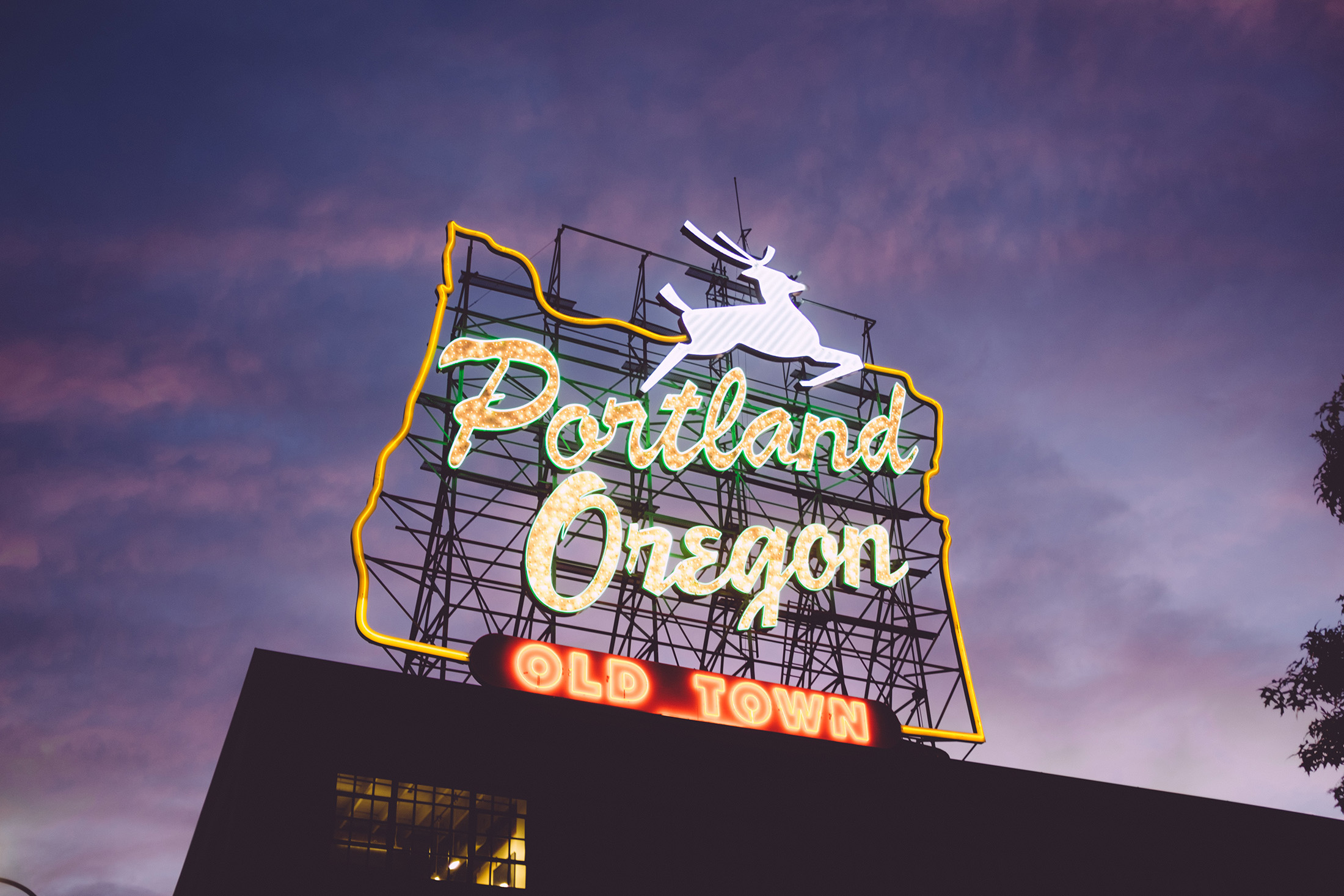 Neon Portland Oregon sign