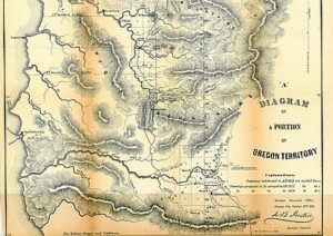 Old map of a portion of Oregon