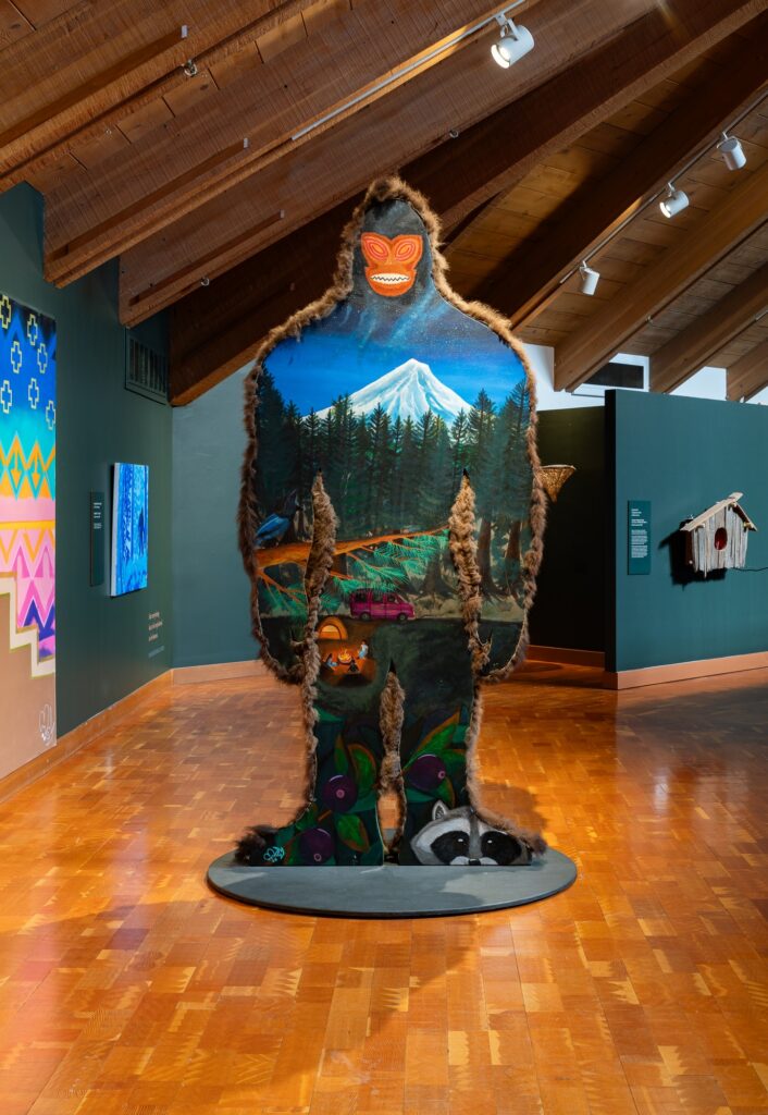 Portrait of Sasquatch figure in forest setting for Sasquatch Forest Walk blog