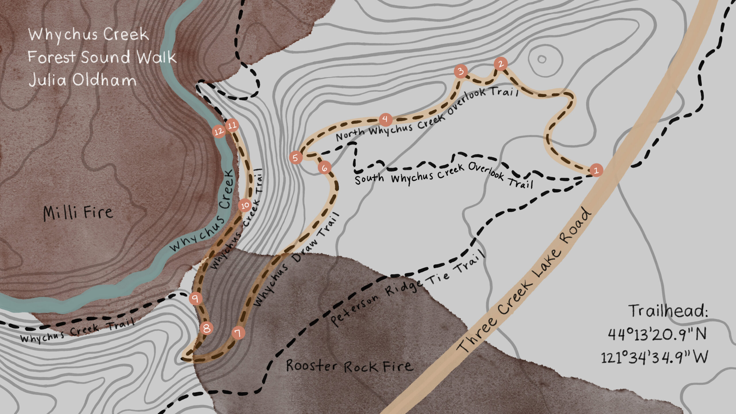 page000-whychus-creek-MAP Map of Whychus Creek trail by Julia Oldham